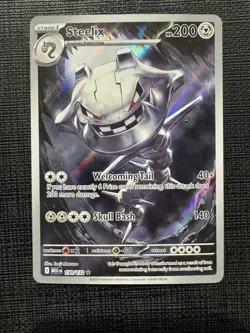 Pokemon TCG Steelix 150/132 ME01: Mega Evolution Illustration Rare Holofoil NM - Image 1