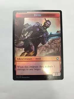 MTG - Devil/Icingdeath, Frost Tongue Foil Token AFR #002 - Image 3
