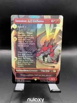 Summon: G.F. Cerberus (Borderless) Foil R 0368 Final Fantasy Mtg NM - Image 1