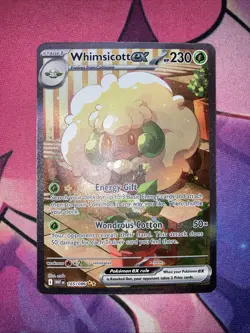 Whimsicott ex 165/086 White Flare Holo Illustration Rare English Pokemon NM WHT - Image 2