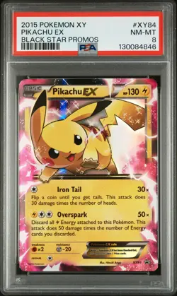 2015 POKEMON XY BLACK STAR PROMOS PIKACHU EX #XY84 PSA 8 NM #130084846 - Image 1