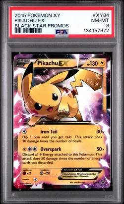 2015 POKEMON XY BLACK STAR PROMOS PIKACHU EX #XY84 PSA 8 NM #134157972 - Image 1