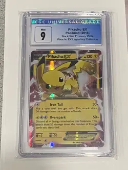 Pokemon Pikachu EX XY84 CGC 9 Blue Label NM/Mint 2015 Black Star Promo Card - Image 1
