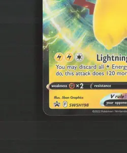 Pikachu V SWSH198 Sword & Shield Black Star Promo Holo Pokemon Card NM - Image 5
