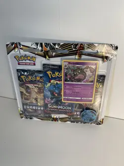Pokemon Sun & Moon Forbidden Light Garbodor 3-Pack Blister Set - Factory Sealed - Image 2