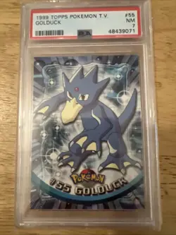 1999 Pokemon Topps TV Golduck Graded PSA 7 - Image 2