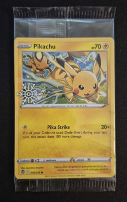 Pikachu 049/195 Holiday Calendar Promo Snowflake Stamp SEALED Pokemon 2022 - Image 1