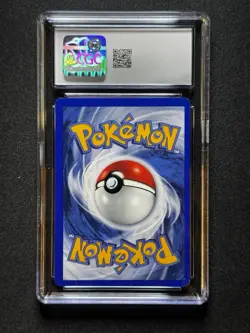 CGC 8.5 ERROR Pokemon Houndour #5 Neo Discovery Holo Swirl OFF CENTER! - Image 2