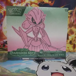 Pokemon Paradox Rift Pokemon Center Elite Trainer Boxes Sealed with Protectors - Image 2