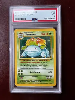 Venusaur 15/102 - Base Set Unlimited - Pokemon - PSA 7 NEAR MINT - Image 1