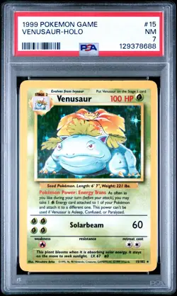 Venusaur 15/102 - Base Set Unlimited - Pokemon - PSA 7 NEAR MINT - Image 4