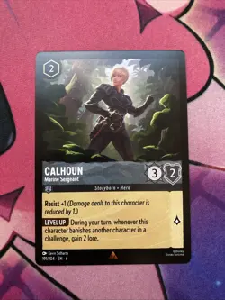 Calhoun Marine Sergeant 191/204 Azurite Sea Regular Rare NM EN Disney Lorcana - Image 1
