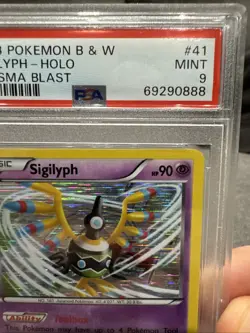 PSA 9 Mint Sigilyph Holo 2013 Pokemon B & W Plasma Blast #41 - Image 3