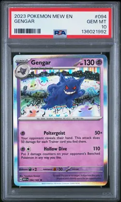 2023 POKEMON MEW EN-151 #094 GENGAR PSA 10 - Image 1