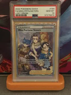 2022 Pokemon Miss Fortune Sisters 194/196 Full Art Lost Origin PSA Gem Mint 10 - Image 1