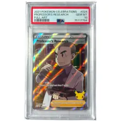 Professor’s Research 024/025 PSA 10 Gem Mint Celebrations Full Art Pokemon Oak - Image 1
