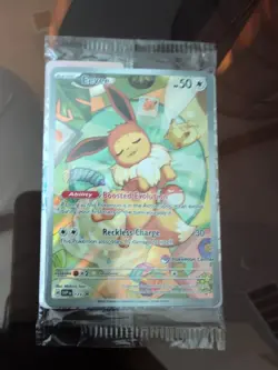 Pokemon Prismatic Evolutions #173 Eevee Center Promo Sealed - Image 2