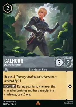 Calhoun - Marine Sergeant [191/204] Non Foil NM - Disney Lorcana Azurite Sea - Image 1