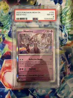 2023 Pokemon Mewtwo #150 English MEW 151 PSA 8 MINT New Cert - Image 1