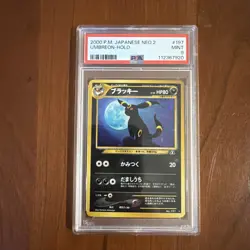 2000 Pokemon UMBREON #197 Crossing the Ruins... Cosmos Holo Rare JPN PSA 9 - Image 1