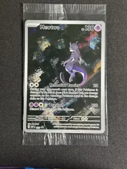 Pokemon 151 Mewtwo 052 Scarlet & Violet UPC Black Star Promo Card Holo Sealed - Image 2