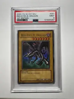 PSA 9 Yu-Gi-Oh 2003 Red-Eyes B. Dragon SDJ-001 Starter Deck: Joey 1st Edition - Image 1