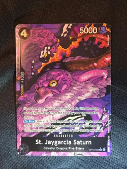 St. Jaygarcia Saturn (Alternate Art) OP13-083 Carrying On His Will Foil - Image 1
