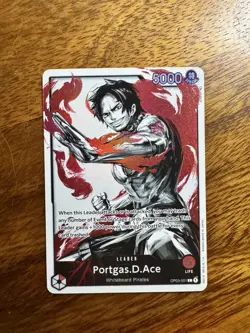 One Piece Portgas D. Ace Pillars of Strength AA OP03-001 1 White Speck- See Pics - Image 1