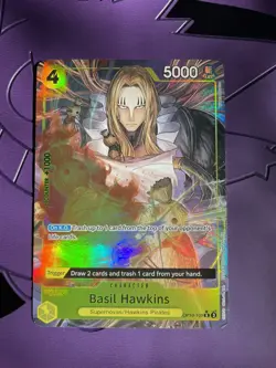 One Piece Basil Hawkins OP10-109 Parallel PRB02 English Holo Foil Alt Art NM - Image 1