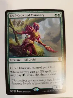 Leaf-Crowned Visionary Dominaria United Regular - Image 1