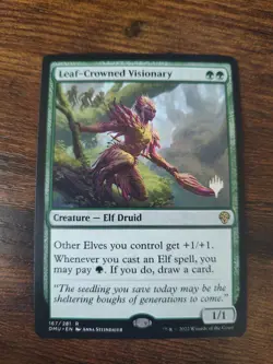 Leaf-Crowned Visionary Dominaria United Regular Promo Pack - Image 1