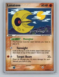 Pokemon TCG Lunatone 36/107 2007 World Championships Normal LP - Image 1