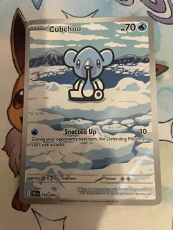Pokemon TCG Cubchoo 109/086 Black Bolt Illustration rare - Image 1