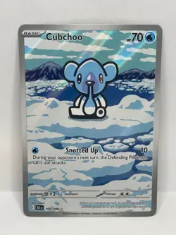 Cubchoo Illustration Rare Pokemon TCG Black Bolt 109/086 - Image 1