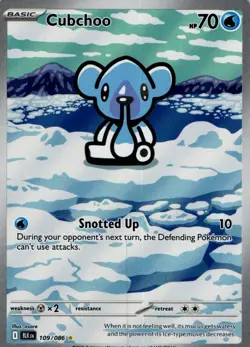 SV11B: Black Bolt Pokemon TCG Cubchoo Illustration Rare 109/086 - Image 1