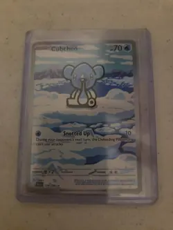 Pokemon TCG Black Bolt #109/086 Cubchoo Illustration Rare Holo English Edition - Image 1