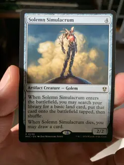 Solemn Simulacrum MTG Magic the Gathering Card NM Near Mint MKC - Image 1