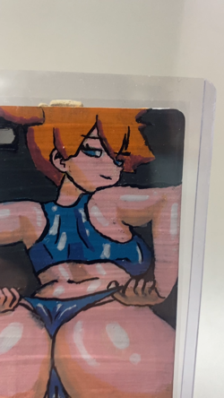 Magic MTG Altered Painted Swamp Land Misty Anime Girl - Image 2