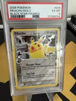 2006 Pokemon PIKACHU-HOLO Black Star Promo 035 PSA 6 Holo Rare Card - Image 1
