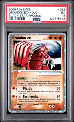 2006 POKEMON BLACK STAR PROMOS #038 GROUDON EX-HOLO PSA 5 - Image 1