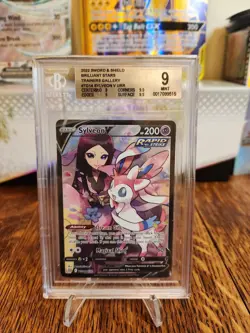 Beckett 9 Mint Pokemon TCG Sylveon V TG14/TG30 Brilliant Stars Full Art SWSH Psa - Image 1