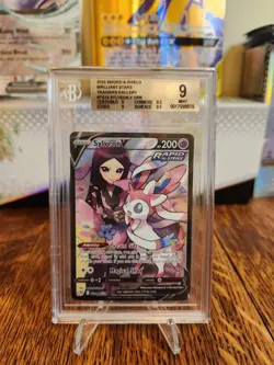 Beckett 9 Mint Pokemon TCG Sylveon V TG14/TG30 Brilliant Stars Full Art SWSH Psa - Image 2