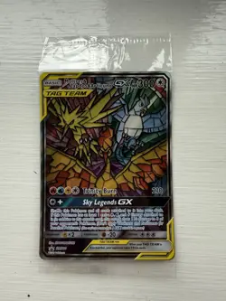 Pokemon Moltres Zapdos & Articuno GX SM210 | Stained Glass Promo | Sealed - Image 1
