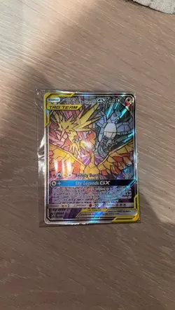 Pokemon Moltres Zapdos Articuno GX Sm210 Hidden Fates Sealed Promo Stained Glass - Image 1