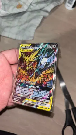 Pokemon Moltres Zapdos Articuno GX Sm210 Hidden Fates Sealed Promo Stained Glass - Image 4