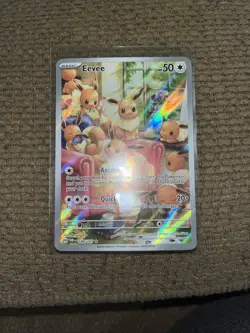 Pokemon Eevee Holo TCG Card 188/167 Sv06 Twilight Masquerade Illustration Rare - Image 1