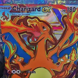 Pokemon Charizard Pocket TCG Custom Made Fan Art Holo With Texture - Image 2