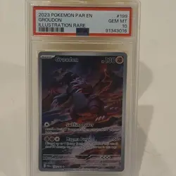 Pokemon TCG Groudon SV04: Paradox Rift 199/182 Illustration Rare Holo PSA 10 EN - Image 1