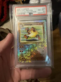 PRIMEAPE 2002 Pokemon Legendary Collection Reverse Foil #59 PSA 8.5 POP 3 - Image 1