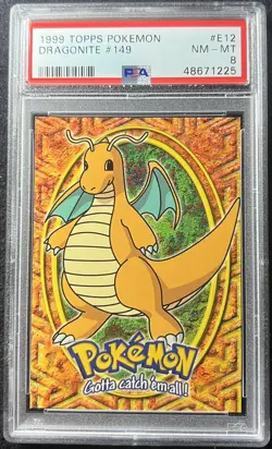 1999 Topps Pokemon Movie DRAGONITE #149 #E12 of 12 PSA 8 - Image 1